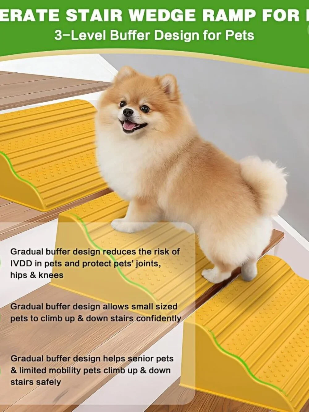 Moderate 3-Step Stair Ramp for Aged & Injured Pets 6PCS